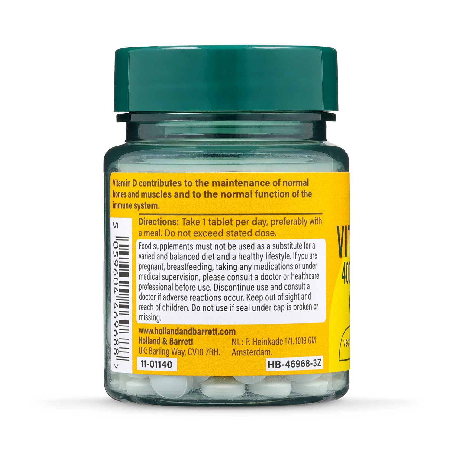 Holland & Barrett Vitamin D3 400IU 90 Tablets, UK version