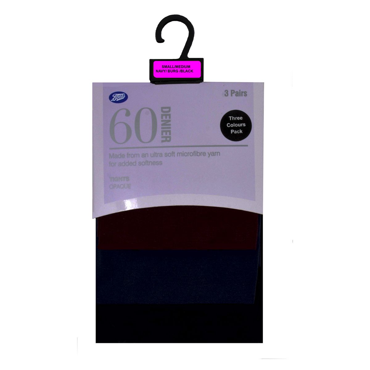 Boots 60D navy burgundy and black tights - 3 pack GOODS Boots   