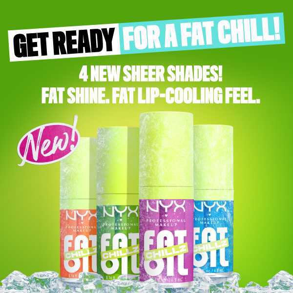 NYX fat oil lip gloss kiwi freezie, imported from the UK