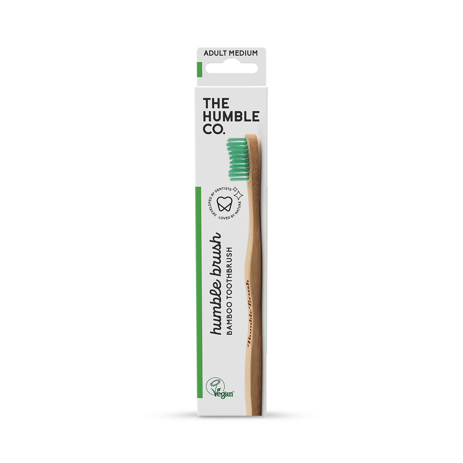 Humble Bamboo Adult Medium Bristle Toothbrush Blue Purple White or Green