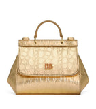 Dolce&Gabbana Kids Mini Sicily Shoulder Bag metallic leather (British brand)