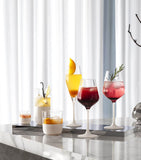 Villeroy & Boch set of 4 red wine glasses with stone-like stem, 490ml (British brand)