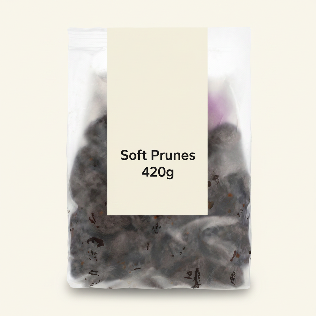 Holland & Barrett Soft Prunes 420g, imported from the UK