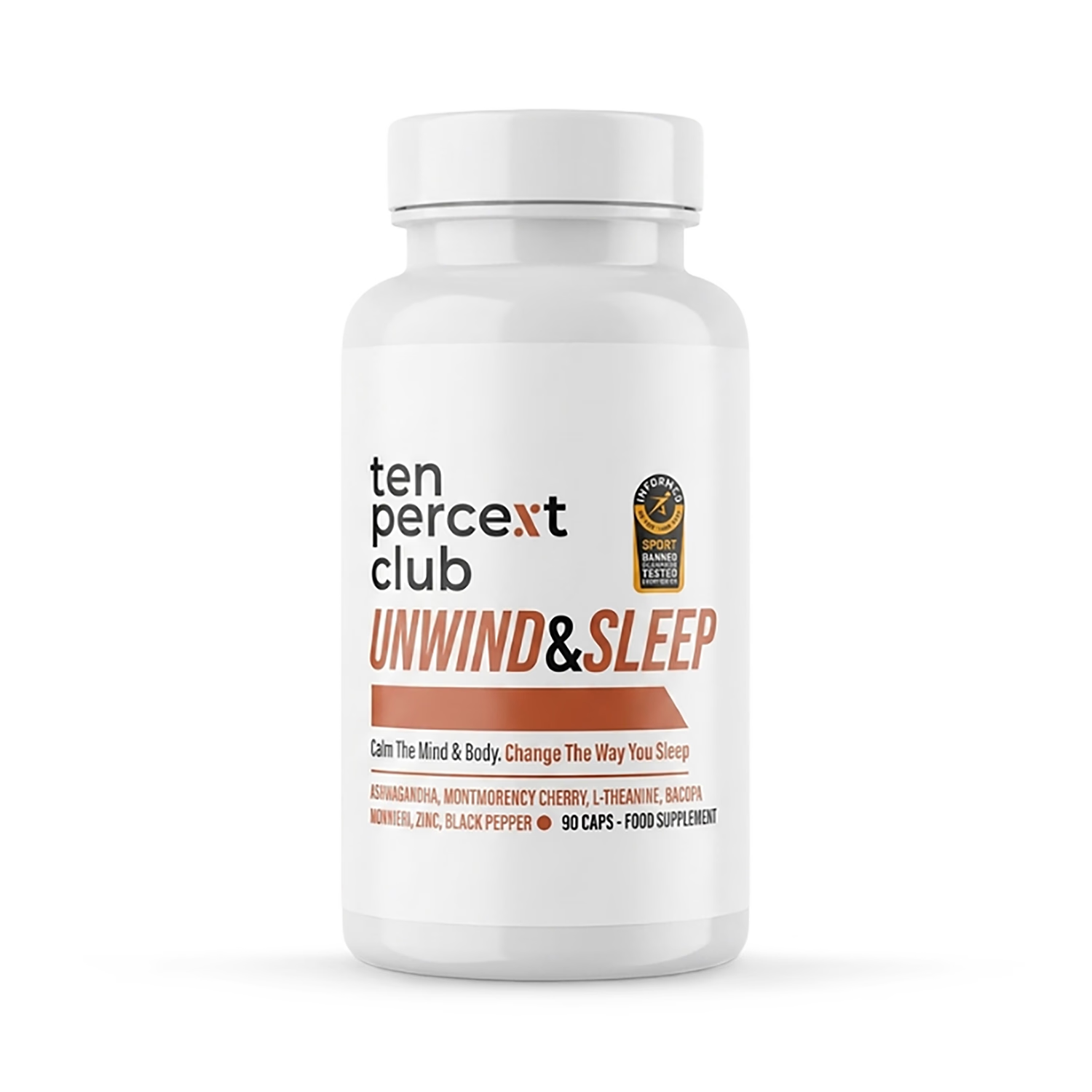 The Ten Percent Club Unwind and Sleep supplement 90 capsules (British brand)