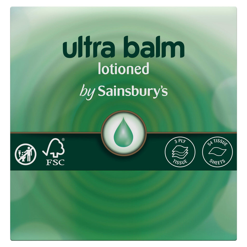 Sainsbury's Ultra Balm Lotioned 3 Ply Tissue Sheets x54