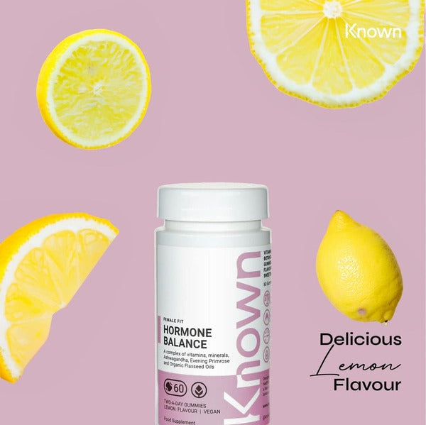 Known Nutrition hormone balance lemon gummies, imported from the UK