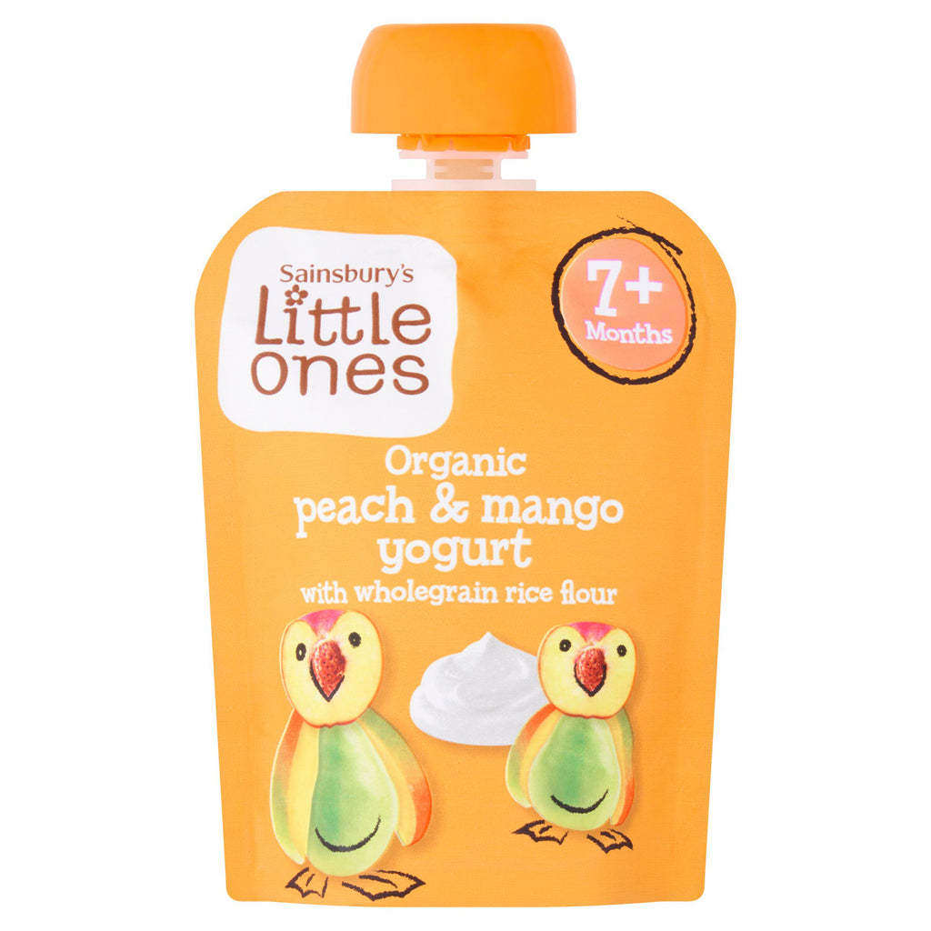 Sainsbury's Little Ones Organic Peach & Mango Yogurt 7+ Months 90g