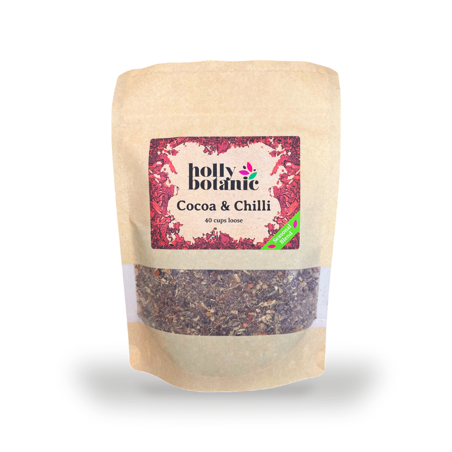 Holly Botanic cocoa chilli tisane loose leaf 40 cup (British brand)