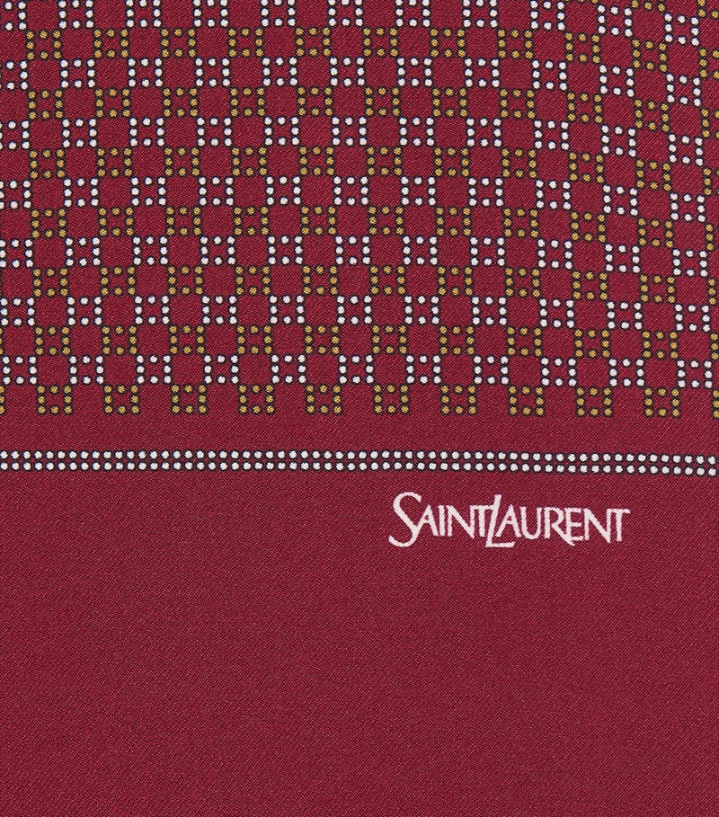 Saint Laurent silk twill scarf with dotted motifs 43x140cm - British product