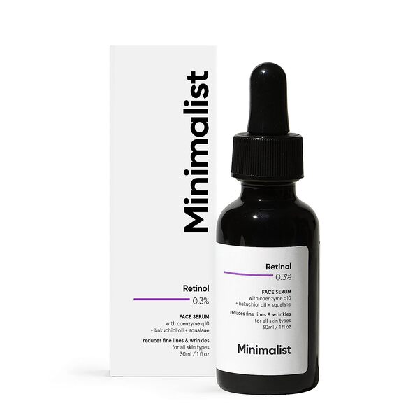 Minimalist 0.3% Retinol Anti-Aging Night Serum for Wrinkles