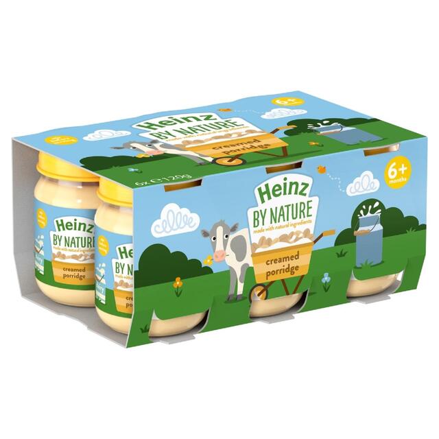 Heinz By Nature Creamed Porridge Baby Food 6+ Months   6 x 120g - McGrocer