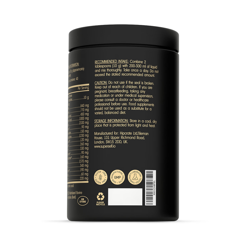 SuperSelf premium bovine collagen peptides powder 400g, imported from the UK