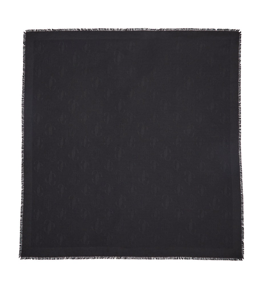 Jimmy Choo Emani silk-wool scarf 140x140cm (British brand)