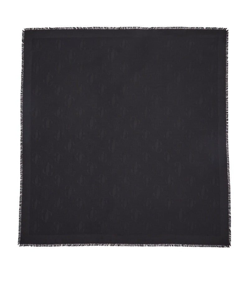 Jimmy Choo Emani silk-wool scarf 140x140cm (British brand)