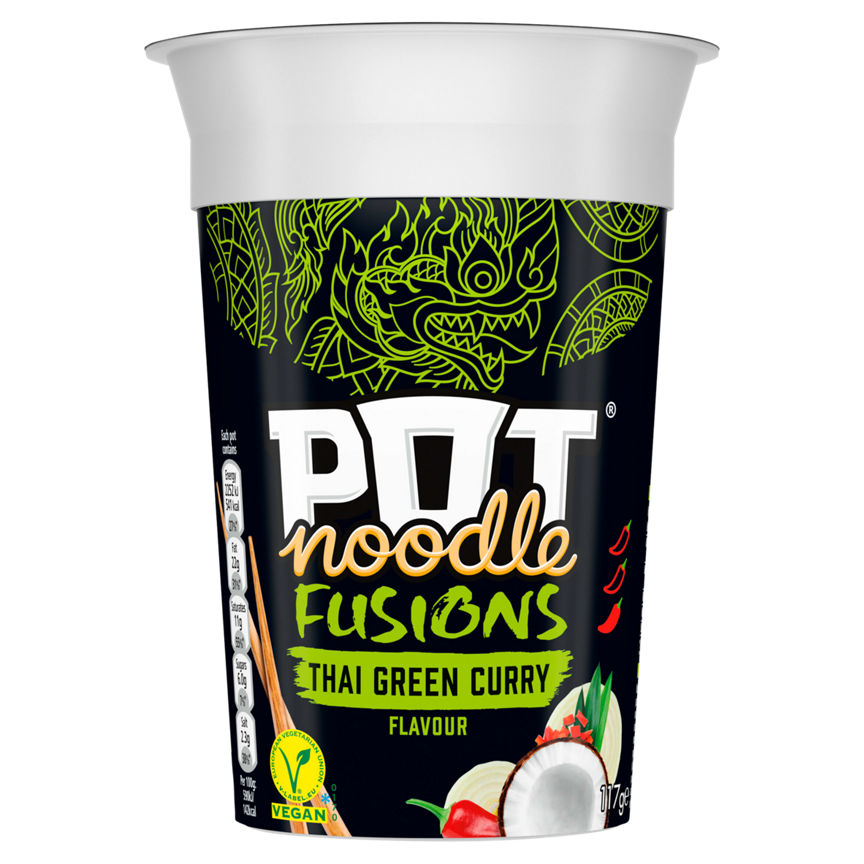 Pot Noodle Fusions Thai Green Curry Instant Snack Noodle GOODS ASDA   