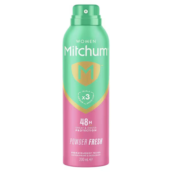 Mitchum anti-perspirant spray Powder Fresh 200ml, imported from the UK