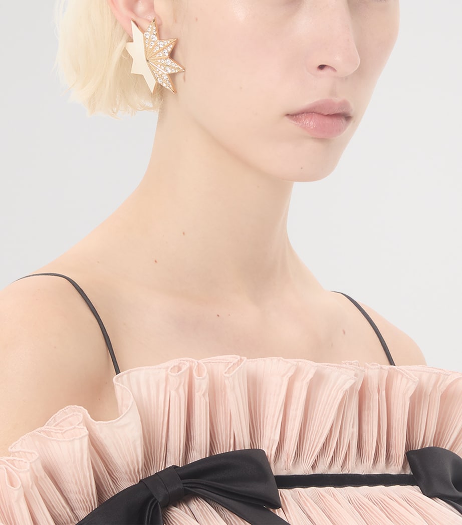 Valentino Garavani star earrings with crystals, UK version