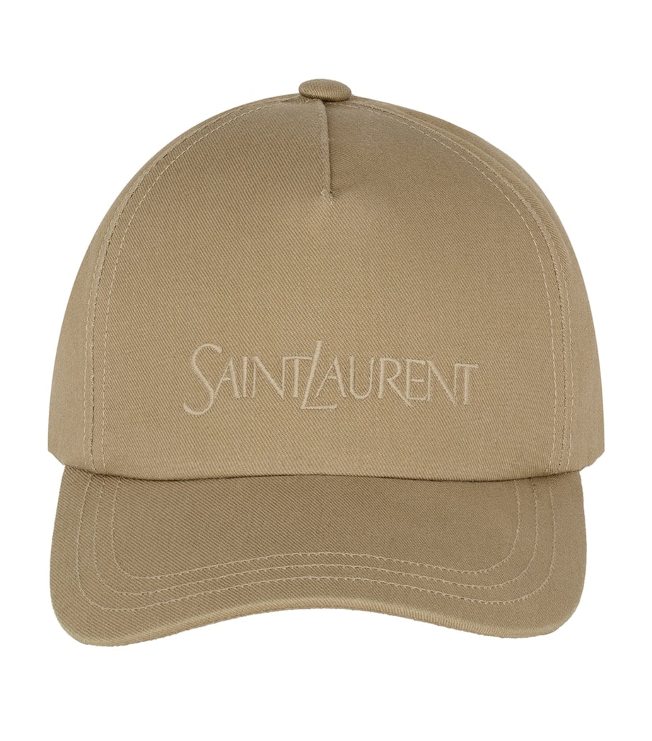 Saint Laurent baseball cap with tonal embroidered branding, UK version