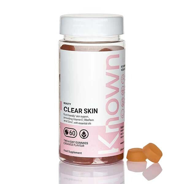 Known Clear Skin Orange Vegetarian Gummy Supplements x 60 GOODS Superdrug   