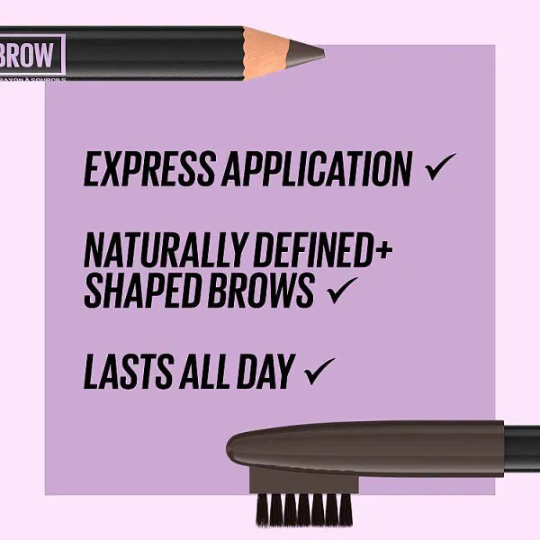 Maybelline Brow Shaping Pencil 04 Medium Brown, imported from the UK