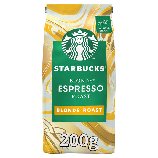 Starbucks Blonde Espresso Roast Whole Bean Coffee Bag 200g