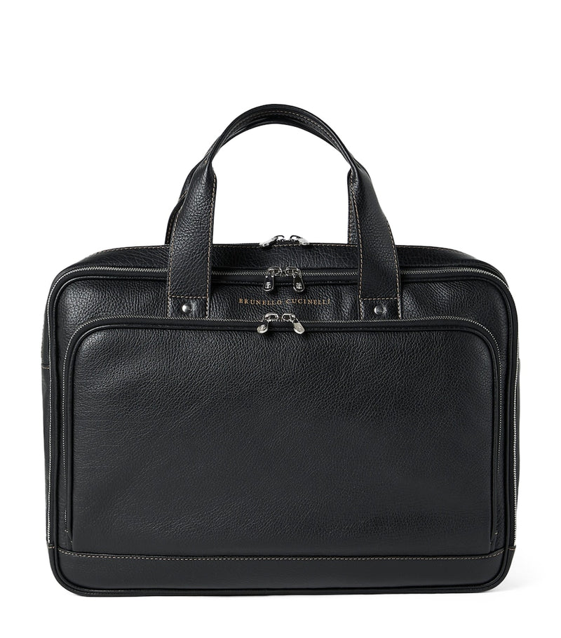 Brunello Cucinelli grained calfskin briefcase, imported from the UK