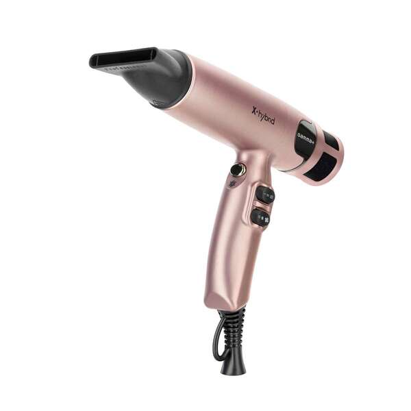 Gamma+ X-Hybrid hairdryer rose gold 300g (British brand)