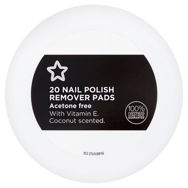 Superdrug Nail Polish Remover Pads Vitamin E Coconut Perfume (British brand)