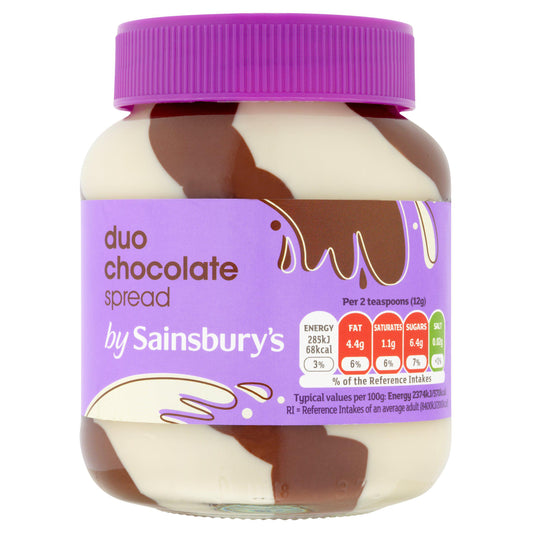Sainsbury's Duo Chocolate Swirl Spread 400g Chocolate & sweet spreads Sainsburys   