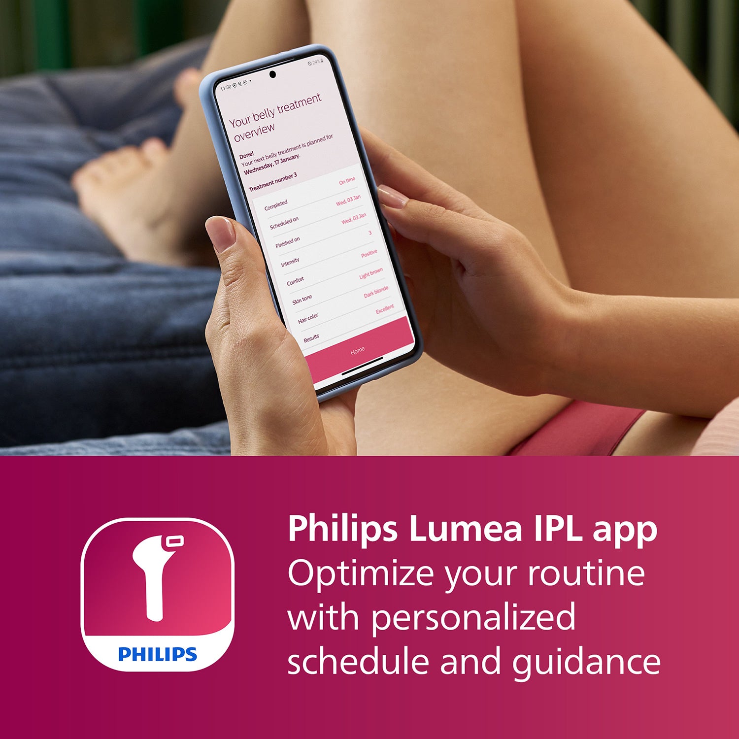 Philips Lumea 7000 IPL hair removal device (British brand)