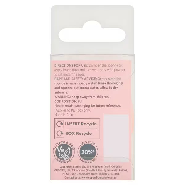 Studio London blending sponge for makeup application (British brand)