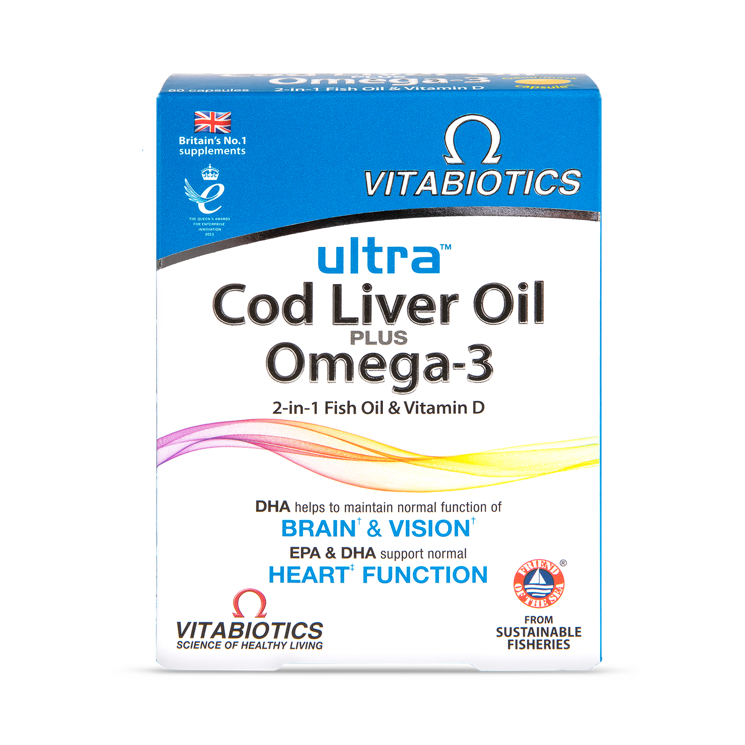 Vitabiotics Ultra Cod Liver Oil Capsules 60 (British brand)