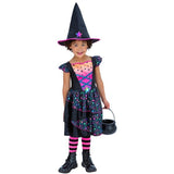 Smiffys Neon Star Witch Costume with Dress and Hat