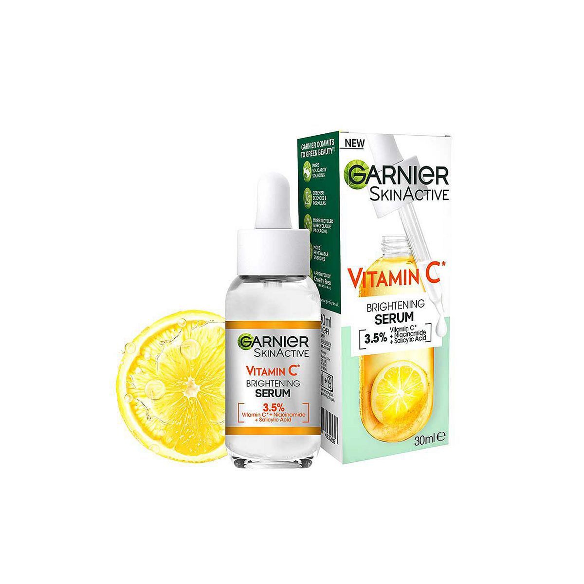 Garnier 3.5% Vitamin C, Niacinamide, Salicylic Acid, Brightening & Anti Dark Spot Serum 30ml Miscellaneous Boots   