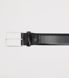 Santoni leather belt square buckle 3.5cm (British brand)