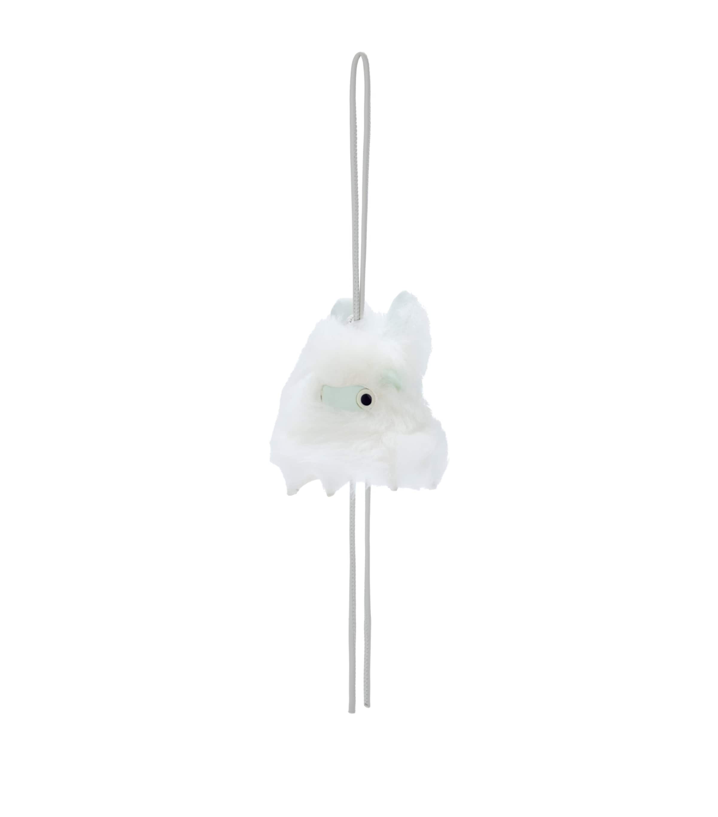 Shearling Snow Bunny Puzz Bag Charm