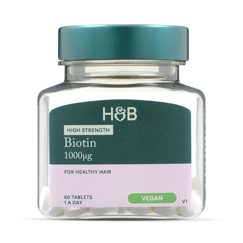 Holland & Barrett Biotin 1000ug Hair Tablets 60, UK version