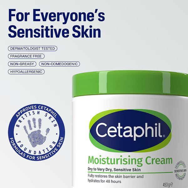 Cetaphil moisturising cream for sensitive skin 85g - British product