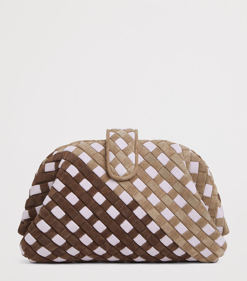 Bottega Veneta small suede Lauren 1980 clutch bag - British product