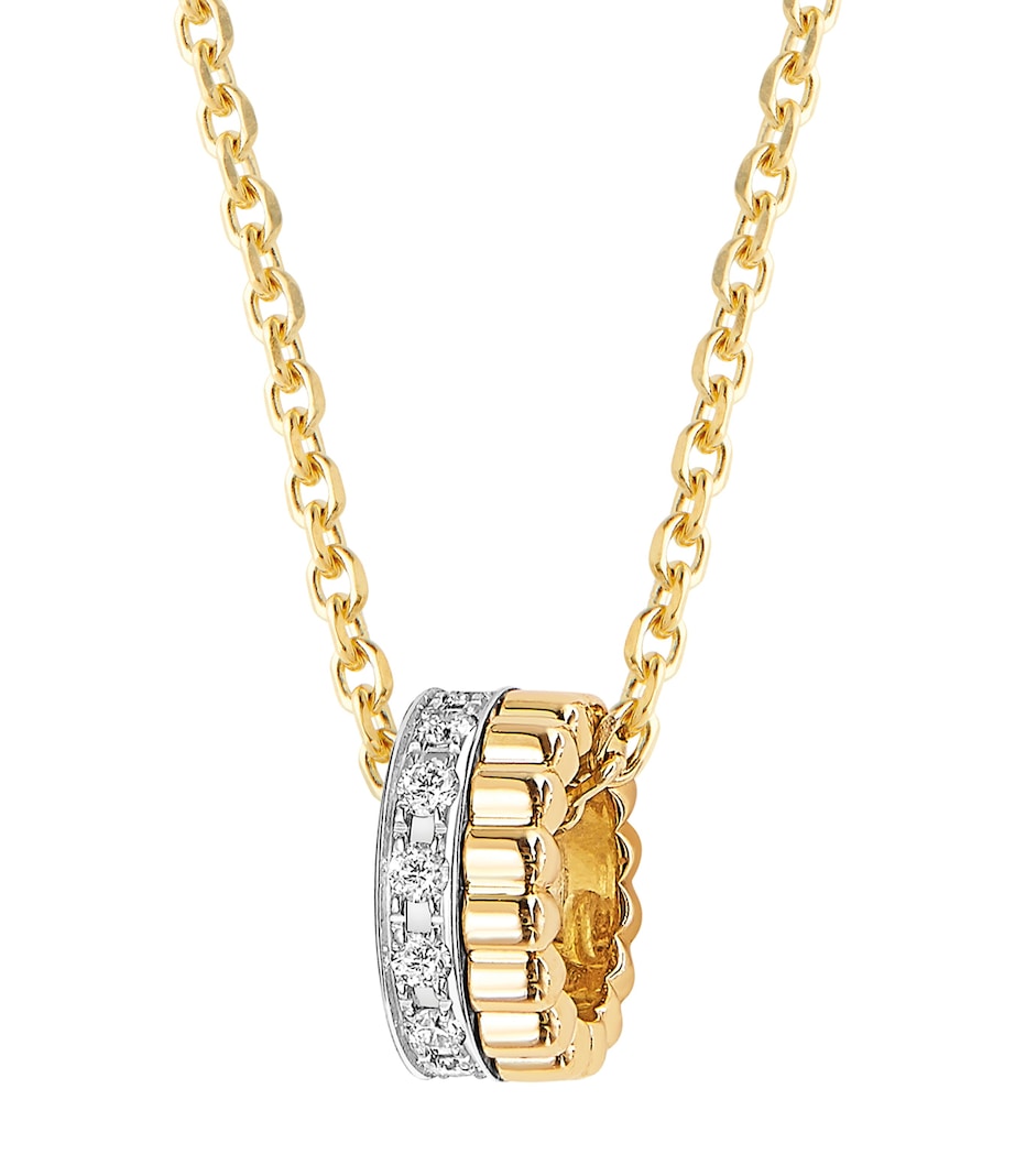 Boucheron Quatre necklace yellow gold diamond-encrusted pendant (British brand)