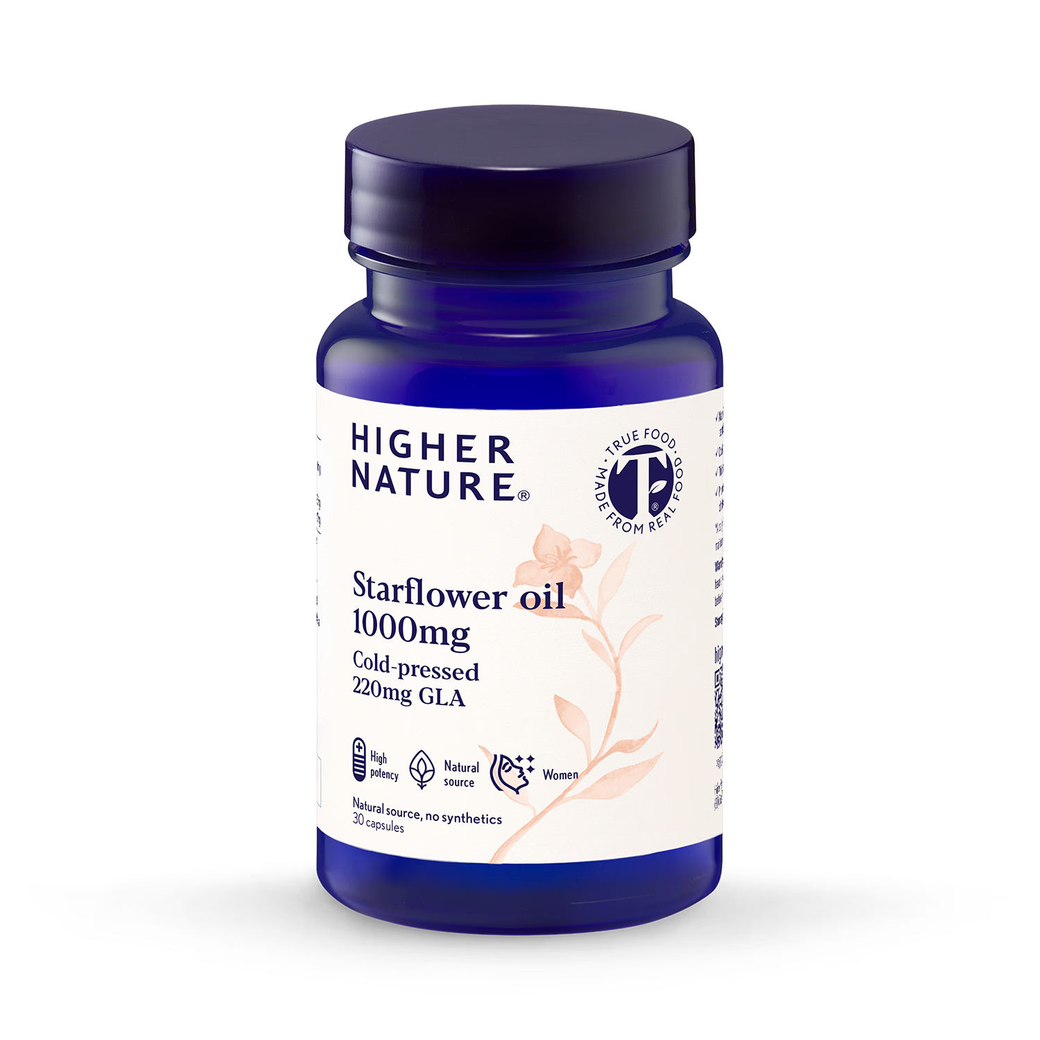 Higher Nature Starflower Oil 1000mg 30 capsules, imported from the UK