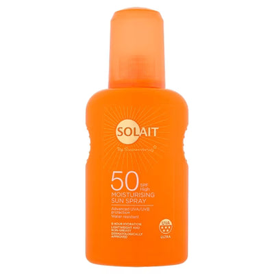 Superdrug Solait Solkrem Spray SPF50 Solbeskyttelse 200ml - Kjøp online hos McGrocer
