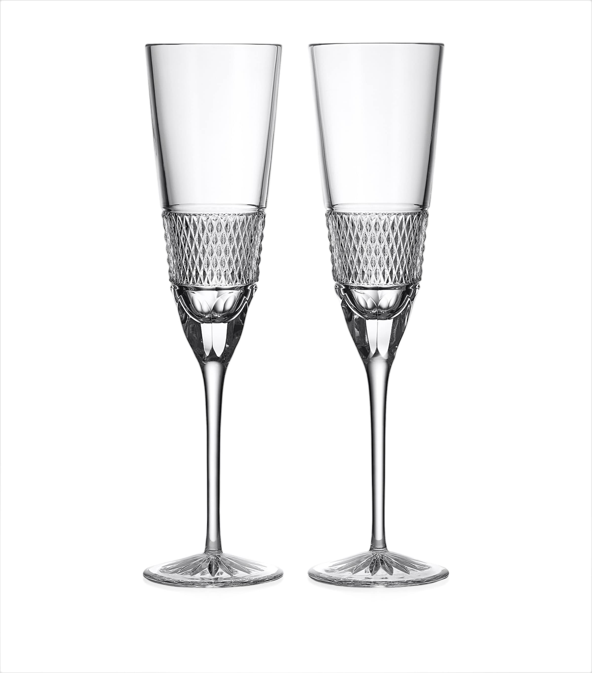 Waterford Crystal Copper Coast Flute Glasses Set of 2 (British brand)