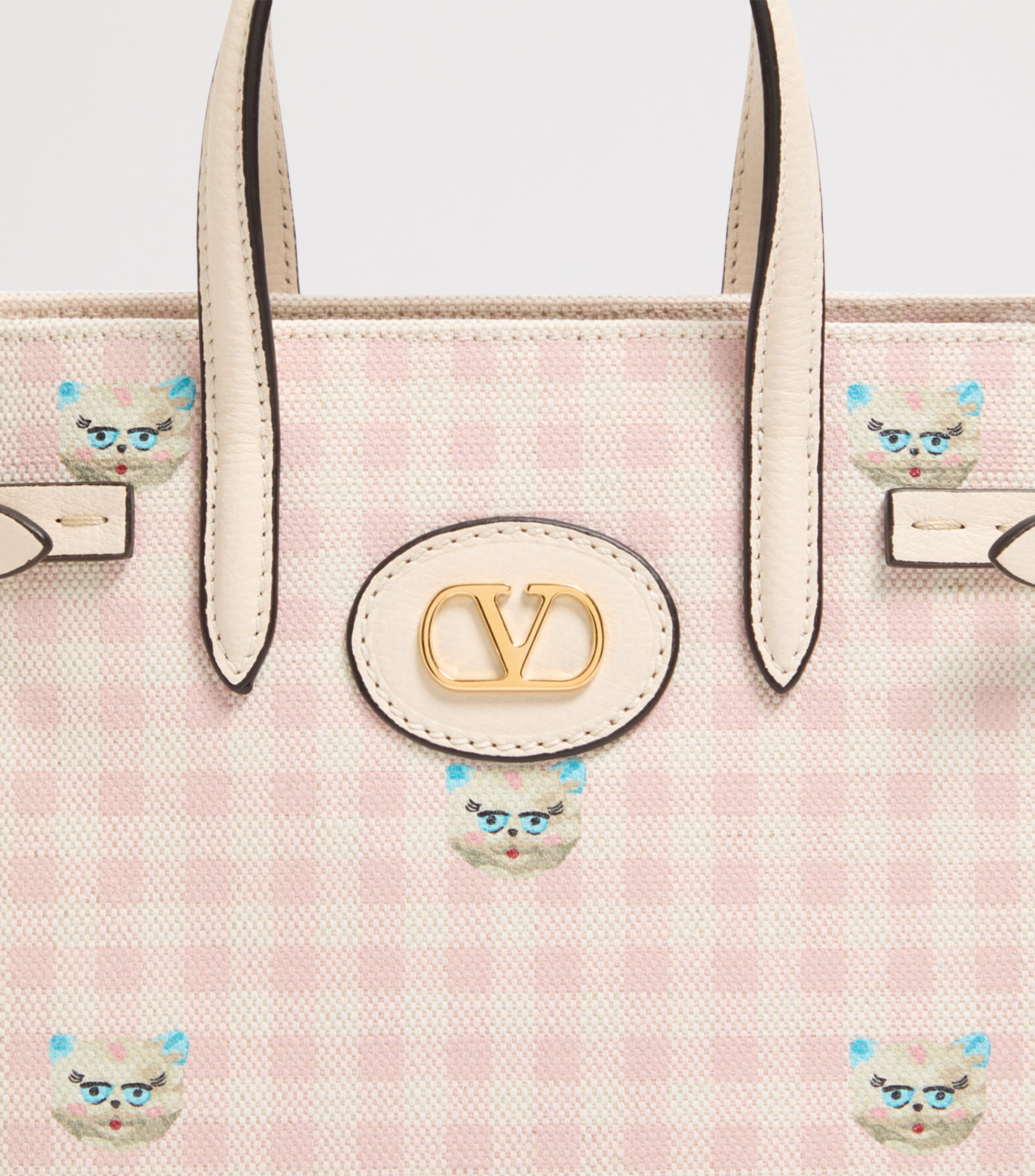 Valentino Garavani Antibes small cotton-linen tote bag, imported from the UK