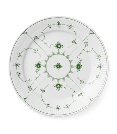 Harrods Royal Copenhagen Green Fluted Plain Porcelain Plate 25cm- Buy online at McGrocer