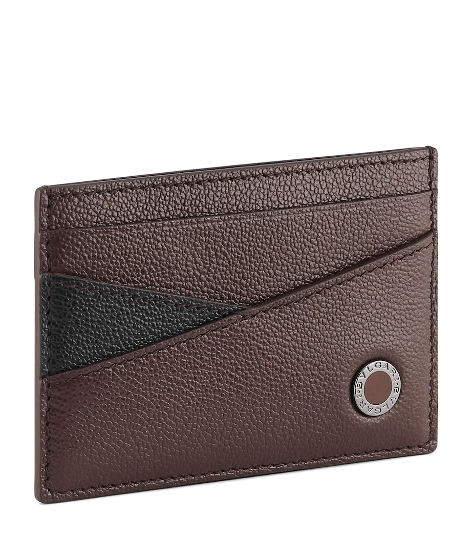 Bvlgari card holder grained calfskin leather - British product