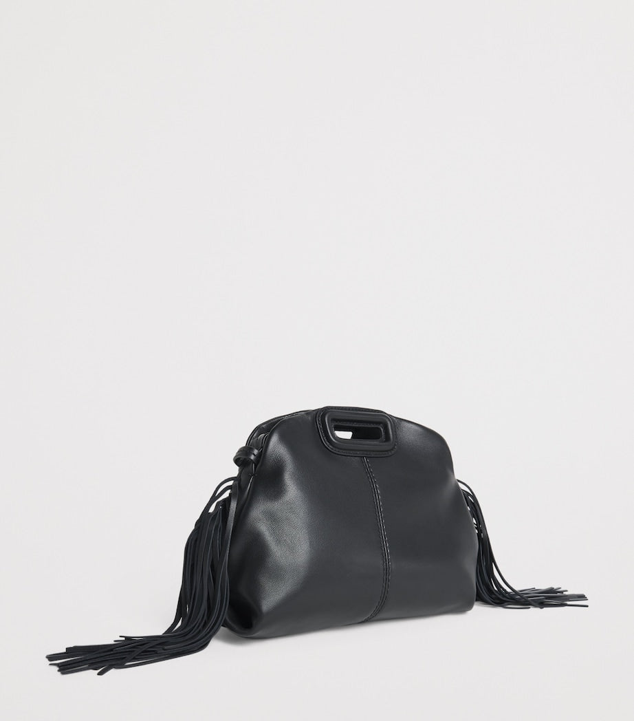 Maje Miss M Mini-Ledertasche mit Fransen-Details, importiert aus Großbritannien