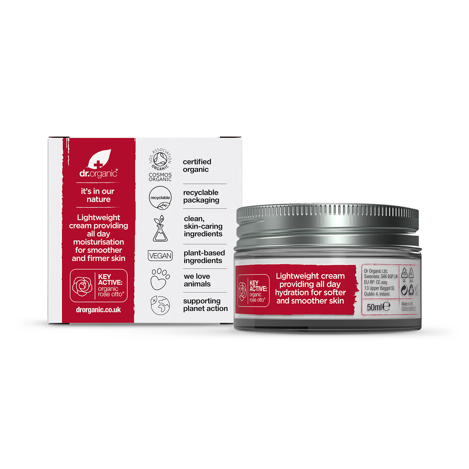 Dr Organic Rose Otto Day Cream 50ml - British product