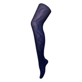 Sock Snob Ladies 80 Denier Opaque Patterned Tights 8-14 UK GOODS Superdrug Weave Blue  