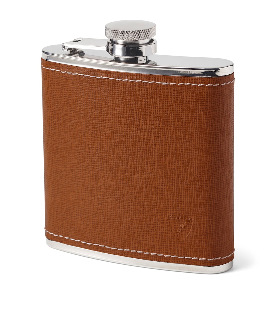 Aspinal of London classic leather hip flask - British product